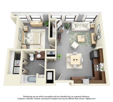 1 Bedroom Floor Plan